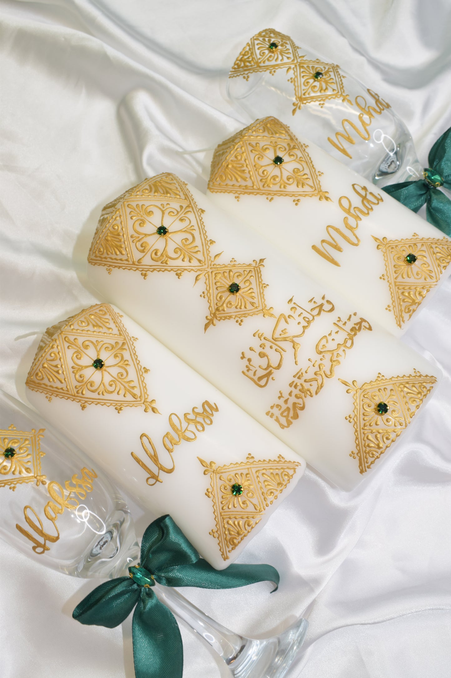 Set 3 candele + 2 calici